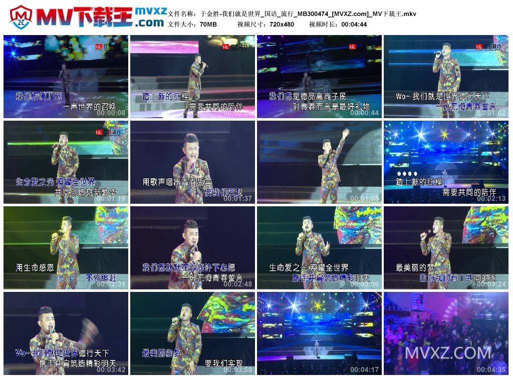 于金胜-我们就是世界_国语_流行_MB300474